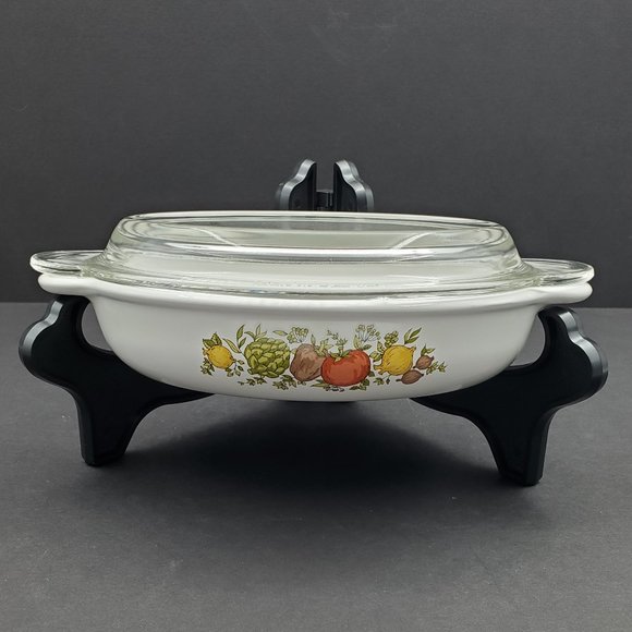 Corningware Spice of Life Small Oval Casserole Dish with Glass Lid Oval Grab-It - Picture 1 of 9